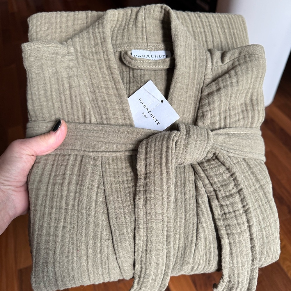 Cloud Cotton Robe, size Small in color Surplus Green, Brand New.